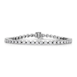 6.75 Karat Runde Brillantschliff Aus der Erde Abgebauter Natürlicher Diamanten Tennisarmband WG 14K