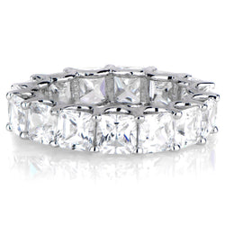 7,50 Karat Aus der Erde Abgebauter Natürlicher Diamanten im Kissenschliff Hochzeit Eternity Band Weißgold