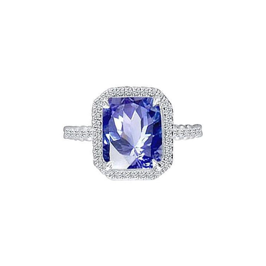 8.81 ct. Strahlender Verlobungsring mit Saphir und Diamanten aus Ceylon