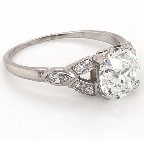 Alter Diamantring Minenschliff Gespaltener Schaft 1,60 Kt Damenschmuck - harrychadent.de