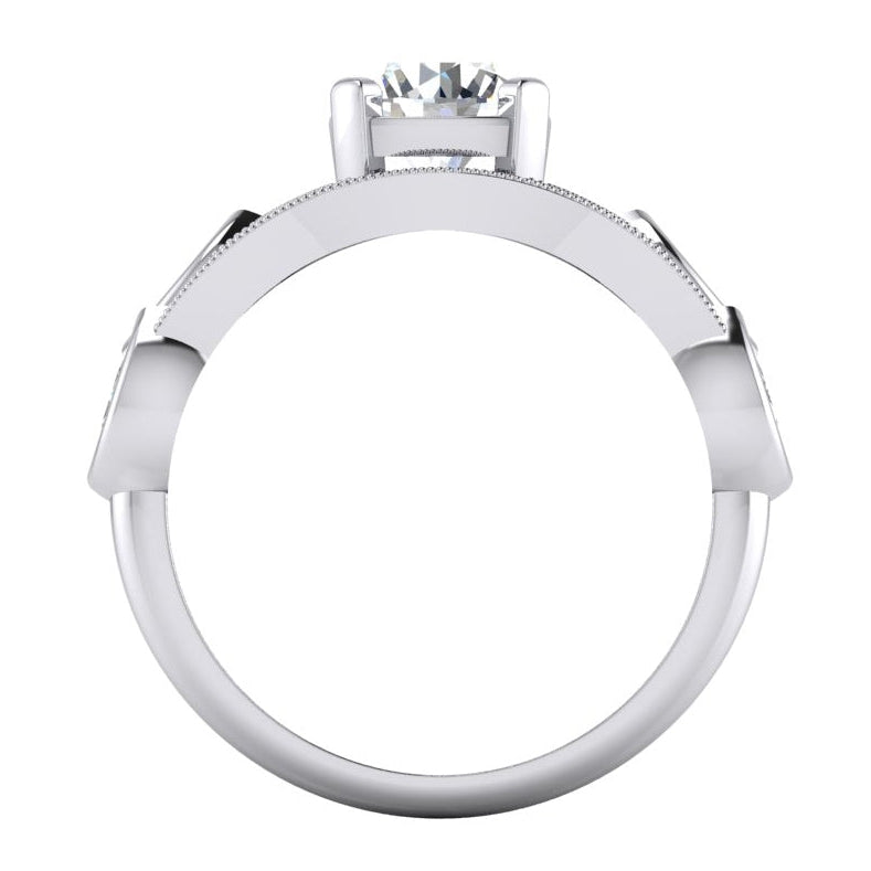 Alter Diamantring Minenschliff Gespaltener Schaft 1,60 Kt Damenschmuck