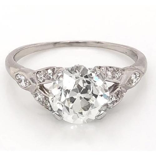 Alter Diamantring Minenschliff Gespaltener Schaft 1,60 Kt Damenschmuck - harrychadent.de