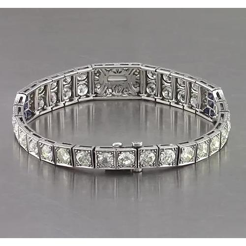 Antik-Stil Damen Armband Saphir und Diamant 24,80 Karat - harrychadent.de
