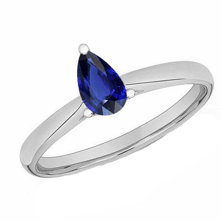 Birnenblauer Saphir Solitär-Verlobungsring 1 Karat Edelsteinschmuck - harrychadent.de