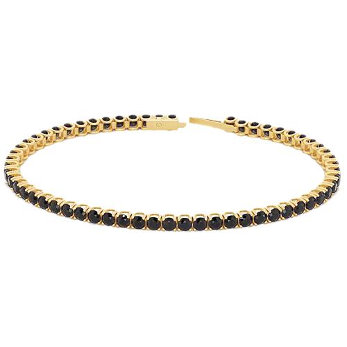 Black Diamant Tennis Armband 5,90 Karat F Vs1 Gelbgold 14K - harrychadent.de