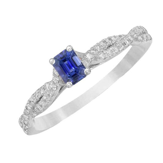 Blauer Saphir-Verlobungsring Birnenform & Diamanten 3,50 Karat - harrychadent.de