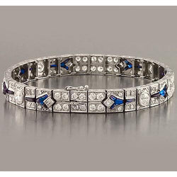 Blaues Saphir & Diamant Armband 21 Karat Damen Schmuck Neu