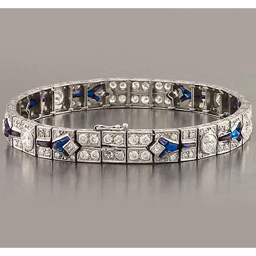 Blaues Saphir & Diamant Armband 21 Karat Damen Schmuck Neu - harrychadent.de