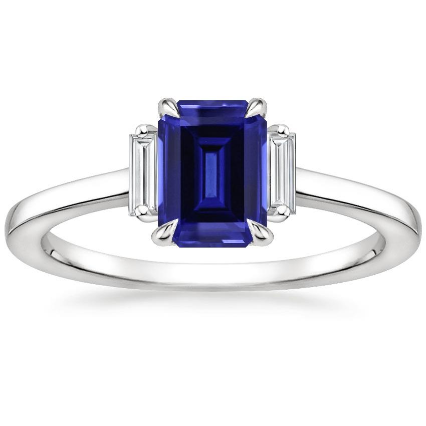 Ceylon Blue Sapphire Diamant 3 Stone Ring 2,50 Karat Krappenset - harrychadent.de