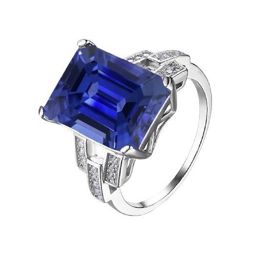 Ceylon Saphir Edelstein Ring Smaragd Schmuck Split Shank 4 Karat - harrychadent.de