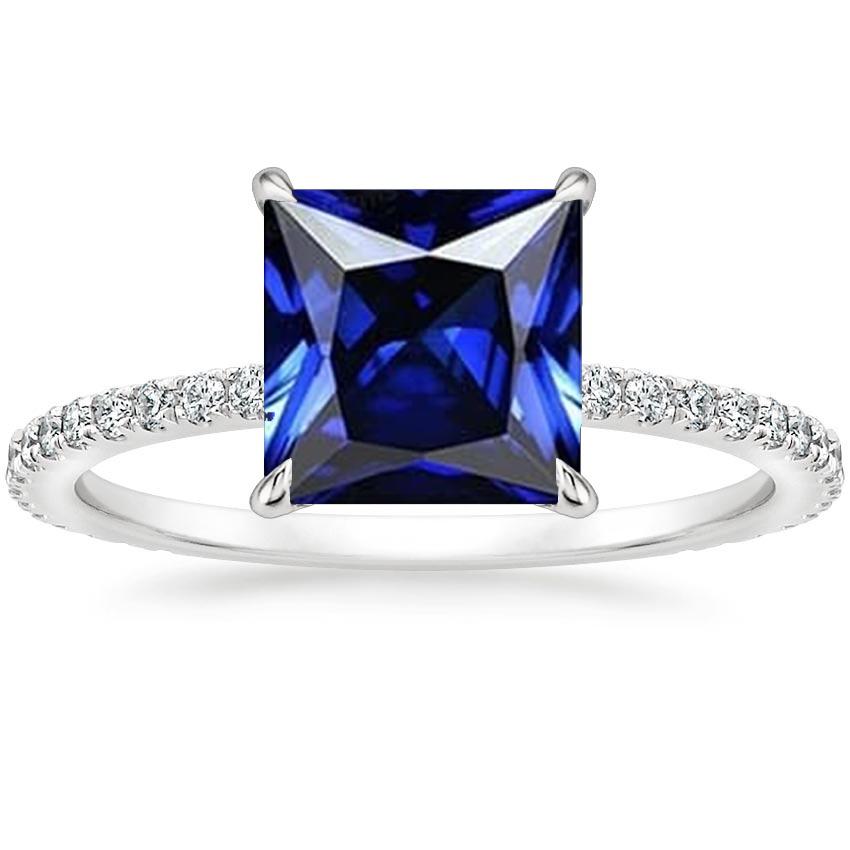 Damen Diamant & Blauer Saphir Verlobungsring Mit Akzenten 6 Karat - harrychadent.de