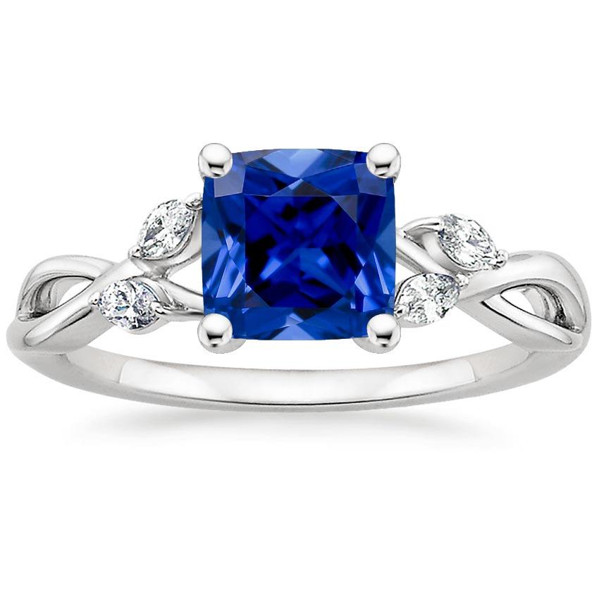 Damen Diamant Marquise & Kissen Saphir Ring Five Stone 2,75 Karat - harrychadent.de