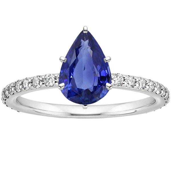Damen Edelstein Ring Blauer Saphir & Diamant Goldschmuck 5.25 Karat - harrychadent.de
