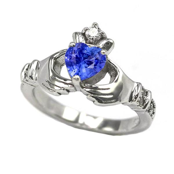 Damen Edelstein Ring Herz Hellblau Saphir 1.50 Karat Queen Style - harrychadent.de