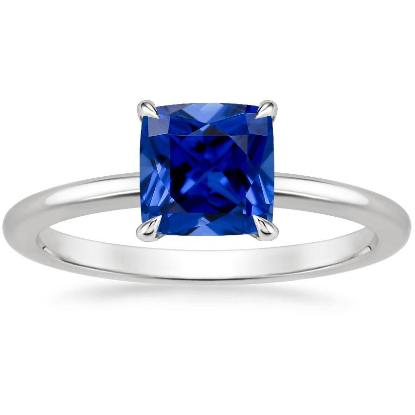 Damen Edelstein Ring Solitaire Sri Lankan Saphir Kissen 2,25 Karat ...