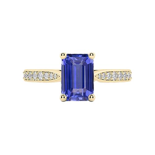 Damen Edelstein Schmuck Blauer Saphir Ring Akzent Diamanten 3 Karat - harrychadent.de