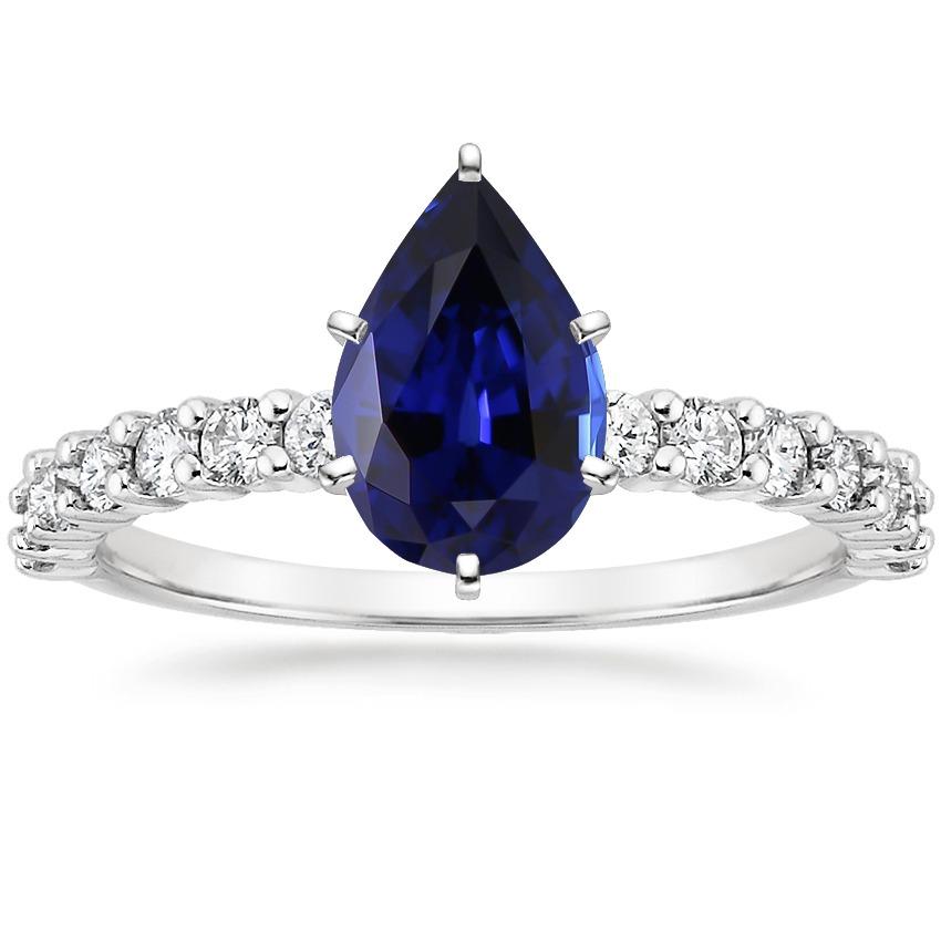 Damen Gold Edelstein Ring Krappe Blauer Saphir & Diamanten 7.25 Karat - harrychadent.de