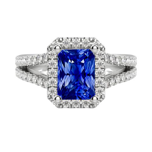 Damen Halo Ring Runder Diamant Radiant Cut Saphir Schmuck 3,50 Karat - harrychadent.de