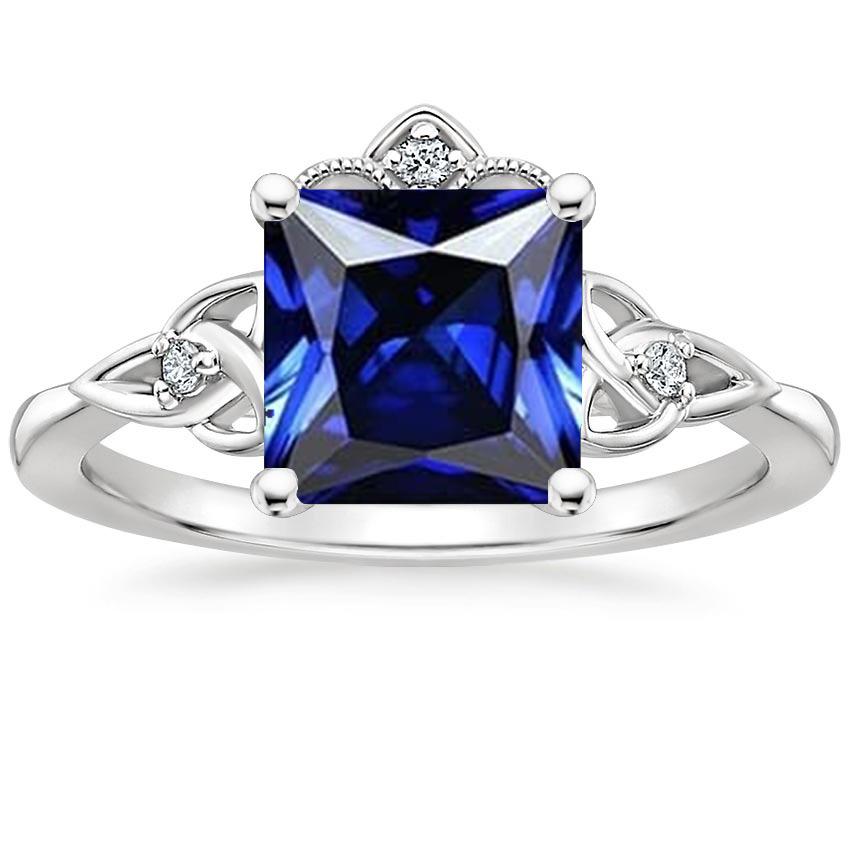 Damen Kleiner Diamant Goldring Vintage Style Blauer Saphir 5,25 Karat - harrychadent.de