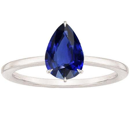 Damen Solitaire Ring Birnenschliff Sri Lanka Saphir Schmuck 1,50 Karat - harrychadent.de