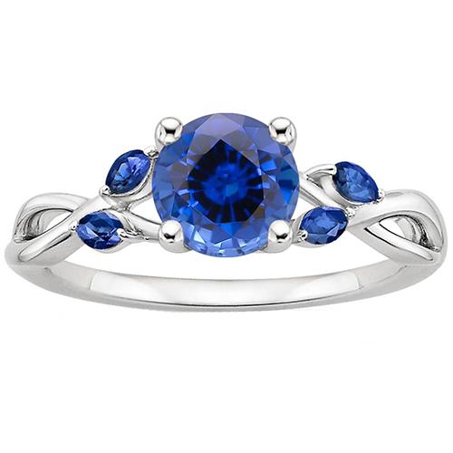 Damenring rund & Marquise Ceylon Saphir Edelsteine 2.50 Karat - harrychadent.de