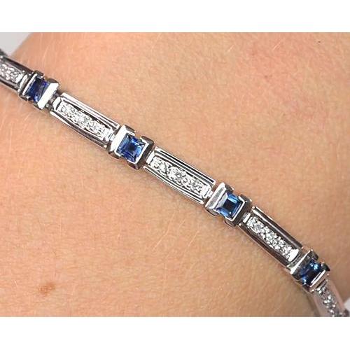 Diamant Damen Armband Ceylon Blue Sapphire 6 Karat Schmuck - harrychadent.de