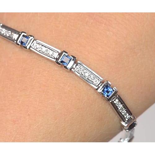 Diamant Damen Armband Ceylon Blue Sapphire 6 Karat Schmuck - harrychadent.de
