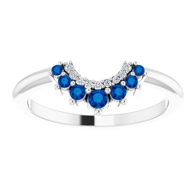 Diamant Ehering 1 Karat blaue Saphire - harrychadent.de