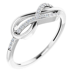 Diamant Ehering Infinity 0.50 Karat Damenschmuck Neu