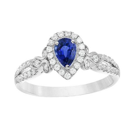 Diamant Halo Birne Saphir Ring 2 Karat Split Shank Damenschmuck - harrychadent.de