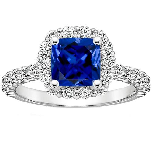 Diamant Halo Edelstein Verlobungsring 3,25 Karat Ceylon Saphir Neu - harrychadent.de