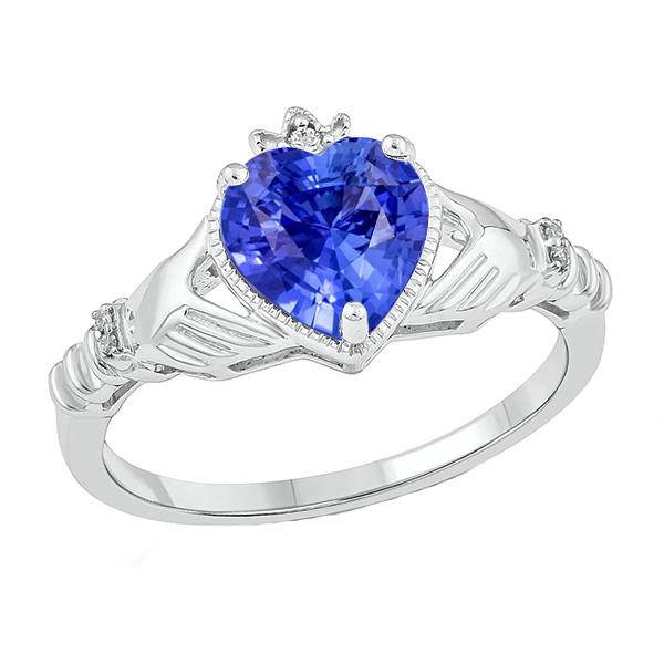 Diamant Herz Hellblauer Saphir Ring 2 Karat Damenschmuck - harrychadent.de