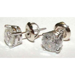 Aus der Erde Abgebauter Natürlicher Diamant Ohrstecker Damen Ohrringe 3 Karat Weißgold