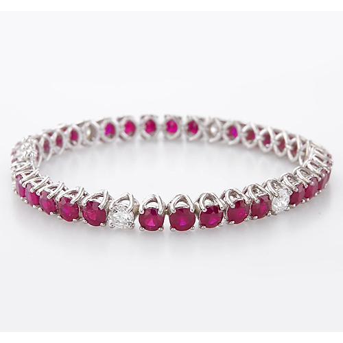 Diamant Rubin Tennis Armband 44,75 Karat Krappenset Damen Schmuck - harrychadent.de