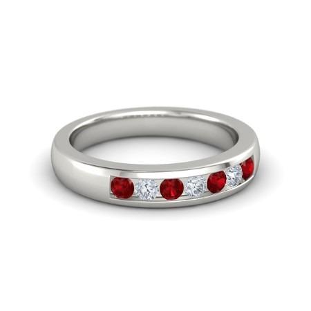 Diamant Rundes Rubinband 2.50 Karat Weißgold 14K - harrychadent.de