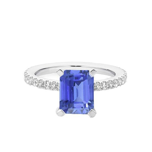 Diamant-Solitär-Smaragd-Hellblauer Saphir-Verlobungsring 3 Karat - harrychadent.de