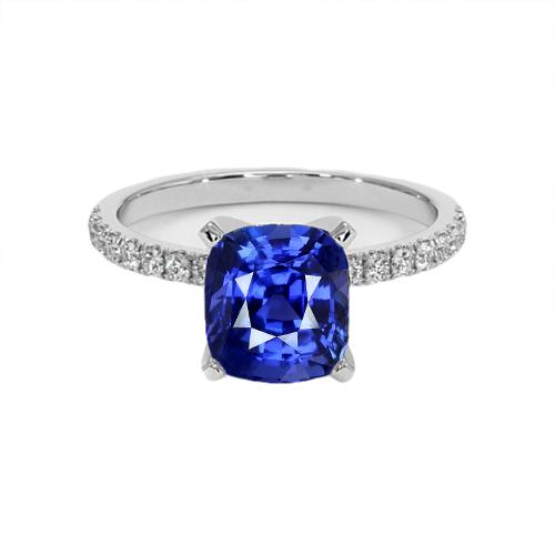 Diamant und srilankischer Saphir-Verlobungsring 2,50 Karat Gold 14K - harrychadent.de