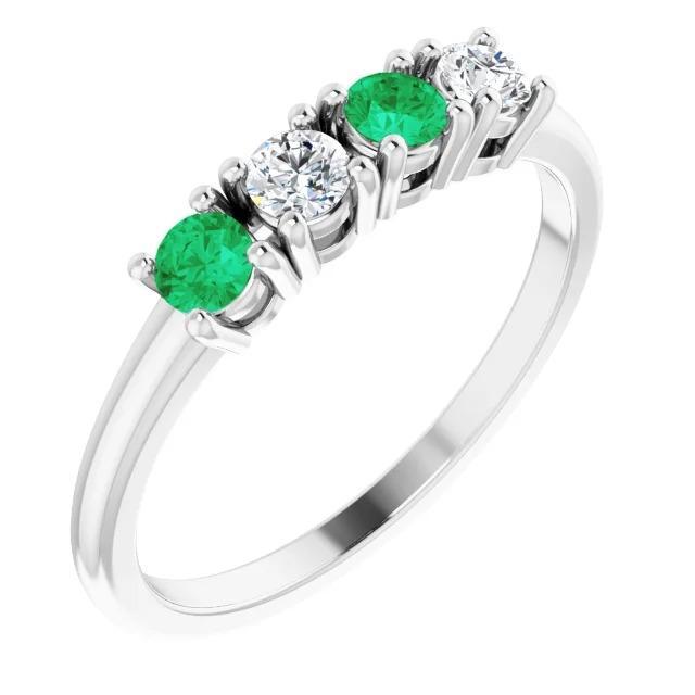 Diamantband 0,80 Karat Grün Smaragd Damenschmuck Neu - harrychadent.de