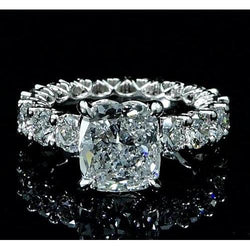 Aus der Erde Abgebauter Natürlicher Diamantring 6 Karat Krappenfassung Damen Schmuck Neu