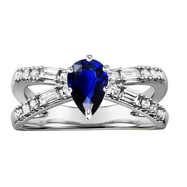 Diamantschmuck Ceylon Saphir Ring 2,50 Karat Split Shank - harrychadent.de