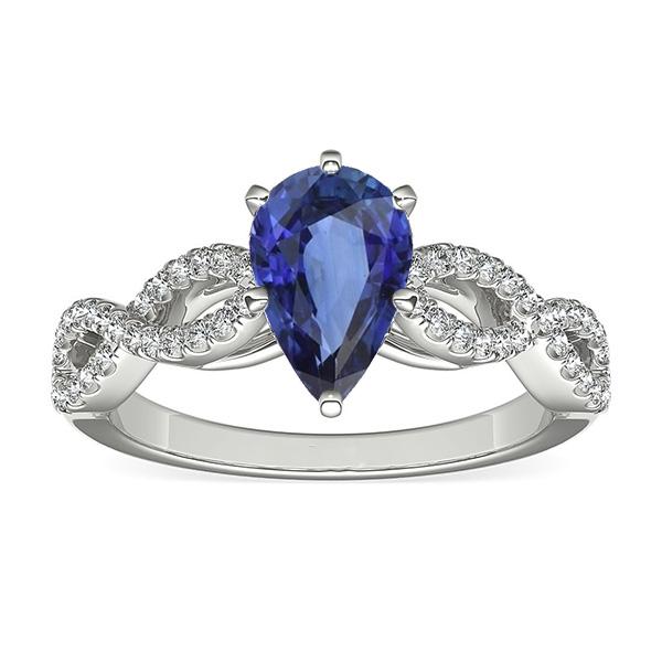 Diamantschmuck Ceylon Saphir Ring Twisted Shank Style 3,50 Karat - harrychadent.de