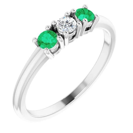 Drei-Stein-Diamant-Ring 0,60 Karat 4 Krappenfassung Damen Schmuck - harrychadent.de