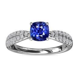 Edelstein Schmuck Kissen Sri Lanka Saphir Ring 3 Karat Gold 14K