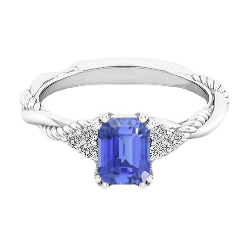 Edelsteinschmuck Smaragd Saphir Ring Twisted Rope Style 2 Karat - harrychadent.de