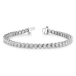 FunkelndFunkelnd Runden Cut 6,45 Karat Aus der Erde Abgebauter Natürlicher Diamanten Armband Weißgold 14K