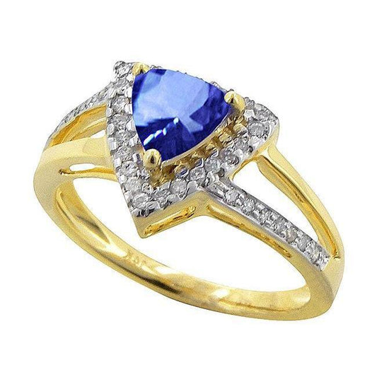 Funkelnder Sri Lanka Blue Saphir Aus der Erde Abgebauter Natürlicher Diamanten 1.51 Ct Ring