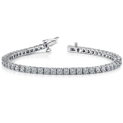Funkelndes Damen Aus der Erde Abgebauter Natürlicher Diamant Tennisarmband Weißgold 14K 6,60 Karat