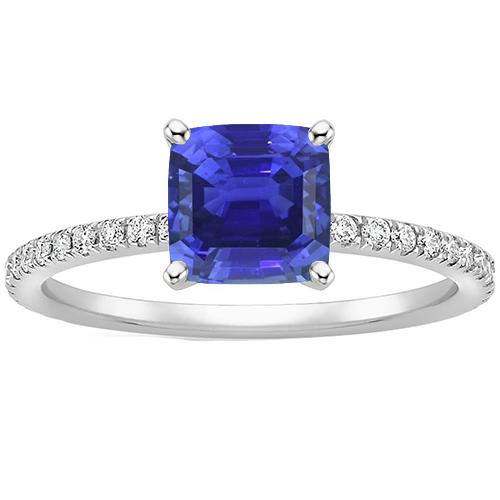 Gold Diamant Ringkissen Sri Lanka Saphir mit Akzenten 3 Karat - harrychadent.de