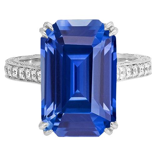 Gold Diamant Schmuck Krappen Set Blauer Saphir Ring 5 Karat Milgrain - harrychadent.de