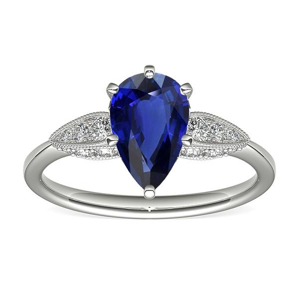 Gold Diamantring Birnenschliff Srilanka 3,50 Karat - harrychadent.de